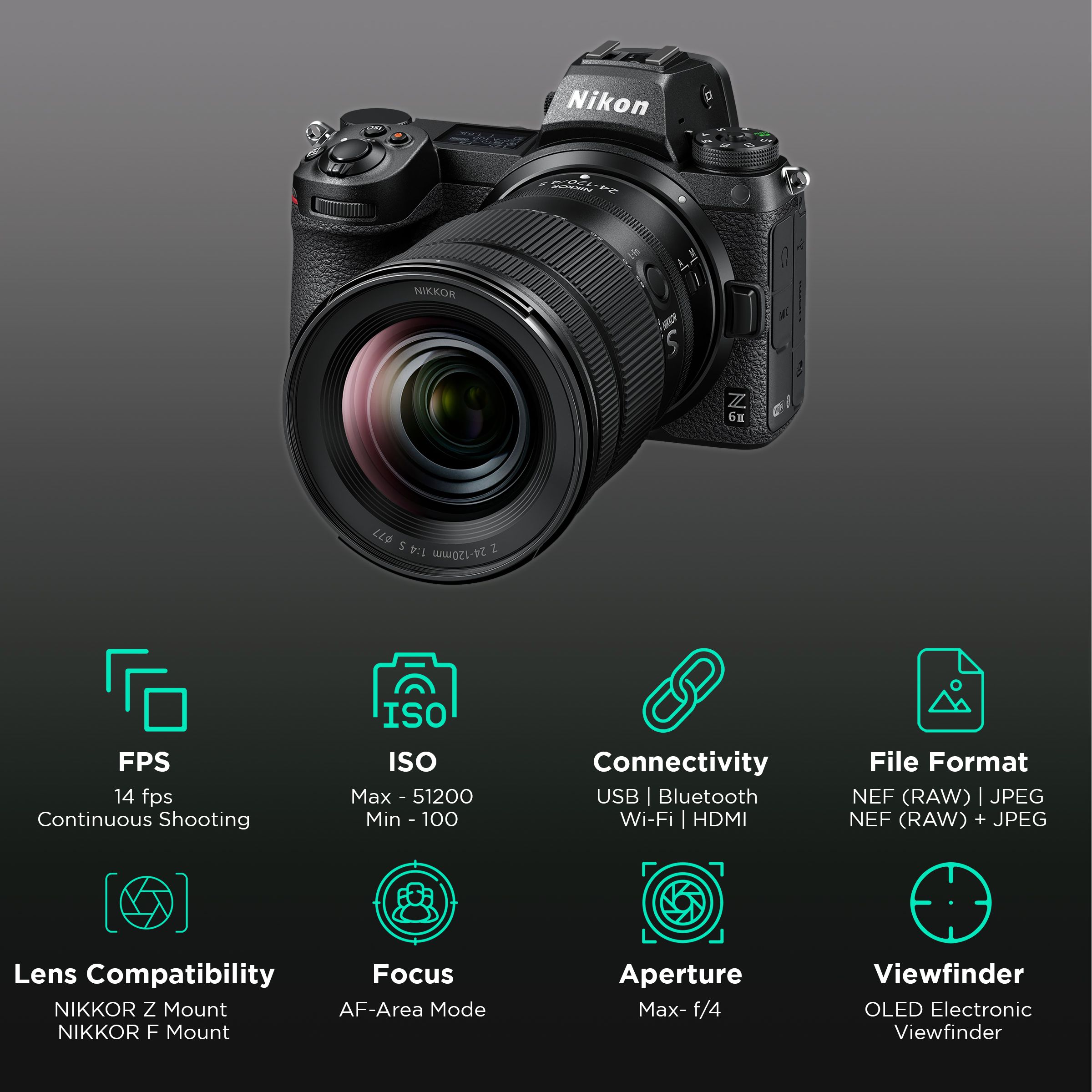 Buy Nikon Z 6II 24.5MP Mirrorless Camera (24-120 mm Lens, 35.9 x